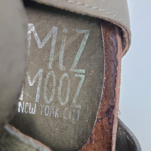 Miz Mooz Maya Leather Olive Green Bootie Sandal Size 37/6.5-7 - Picture 6 of 8